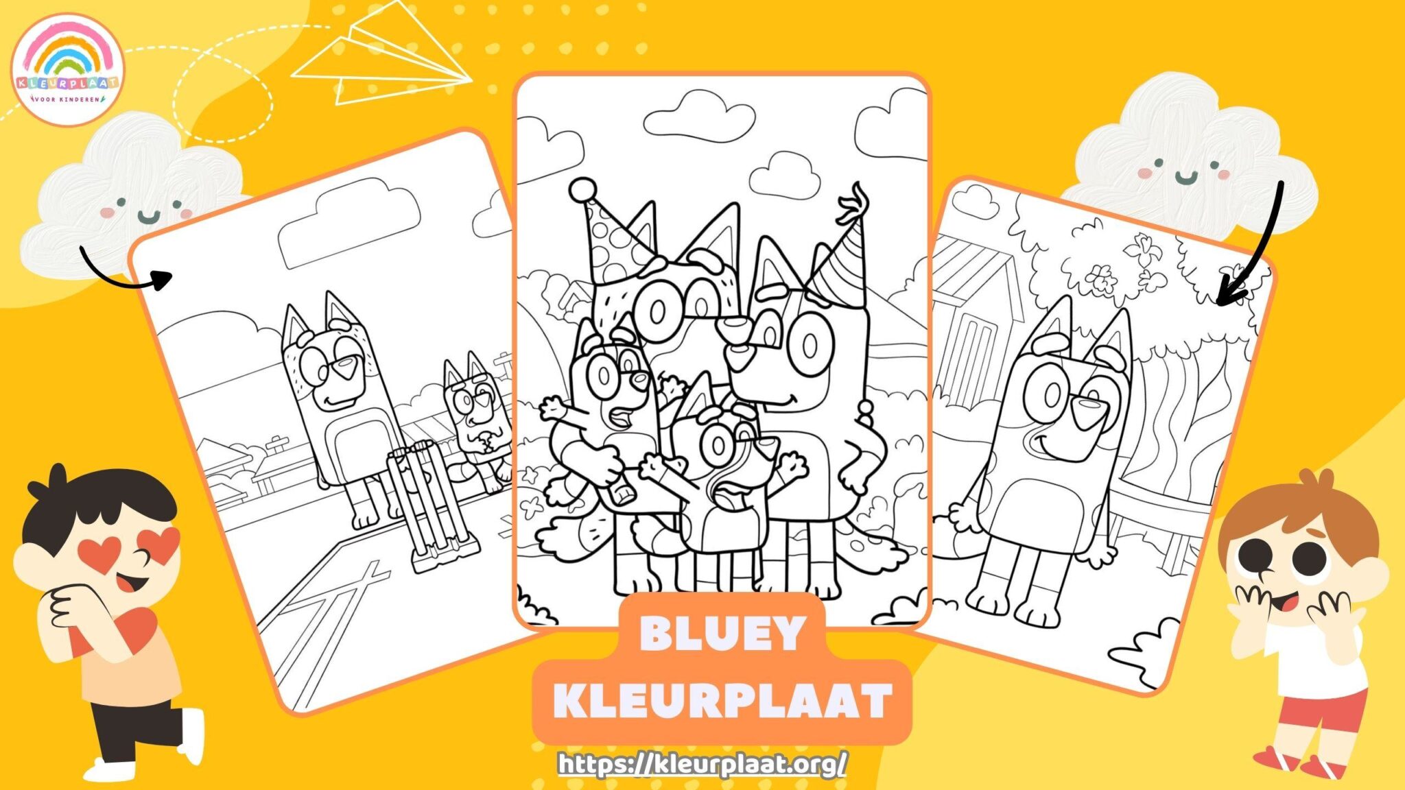 Leuke Bluey Kleurplaat Voor Kinderen Kleurplaat Org