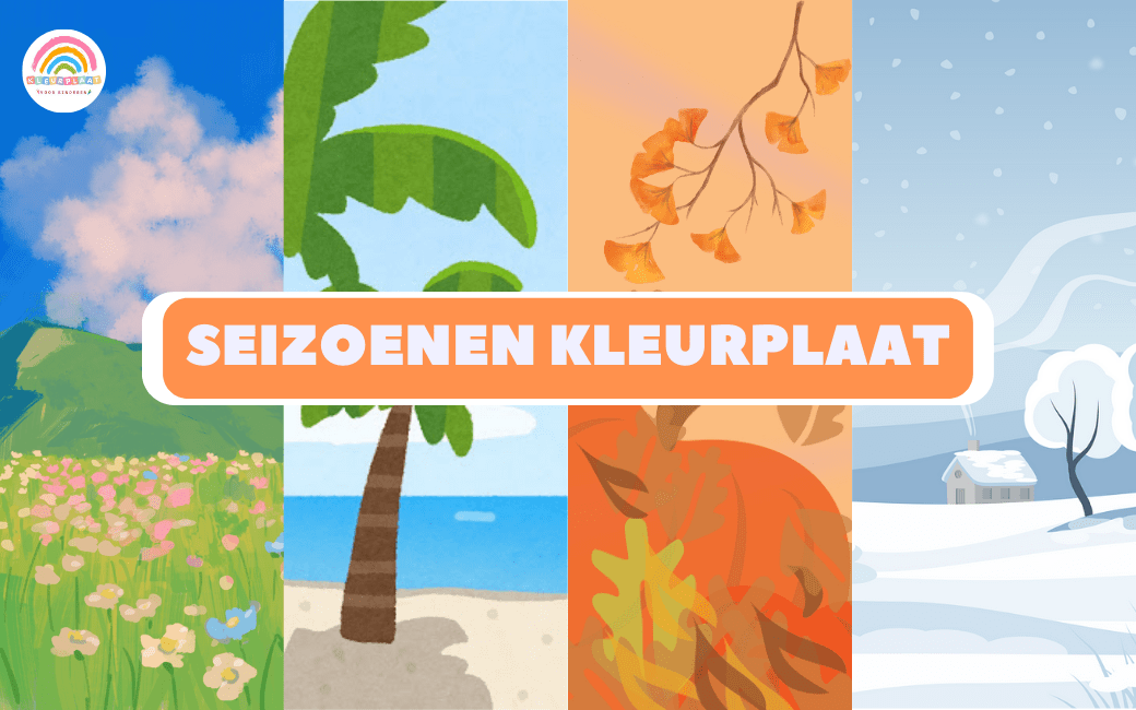 Seizoenen Kleurplaat Banner