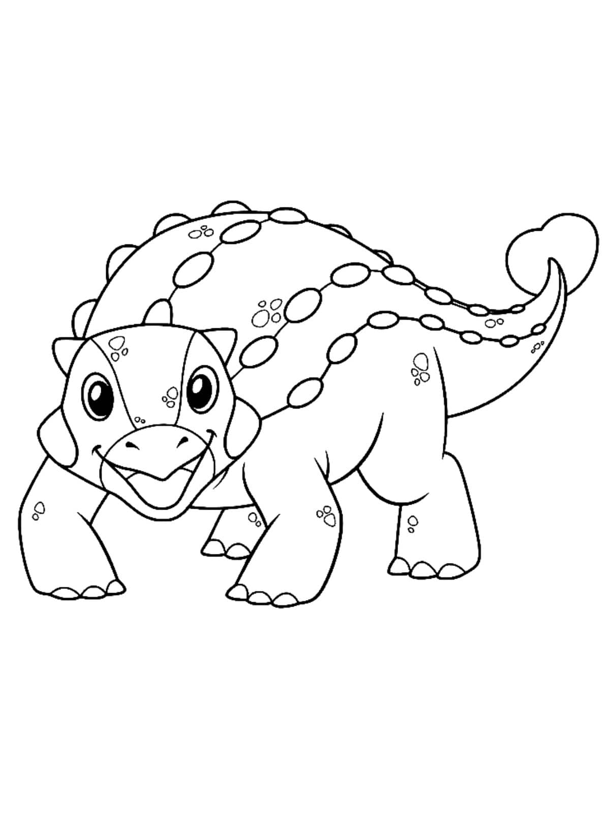 Ankylosaurus Dino Kleurplaat