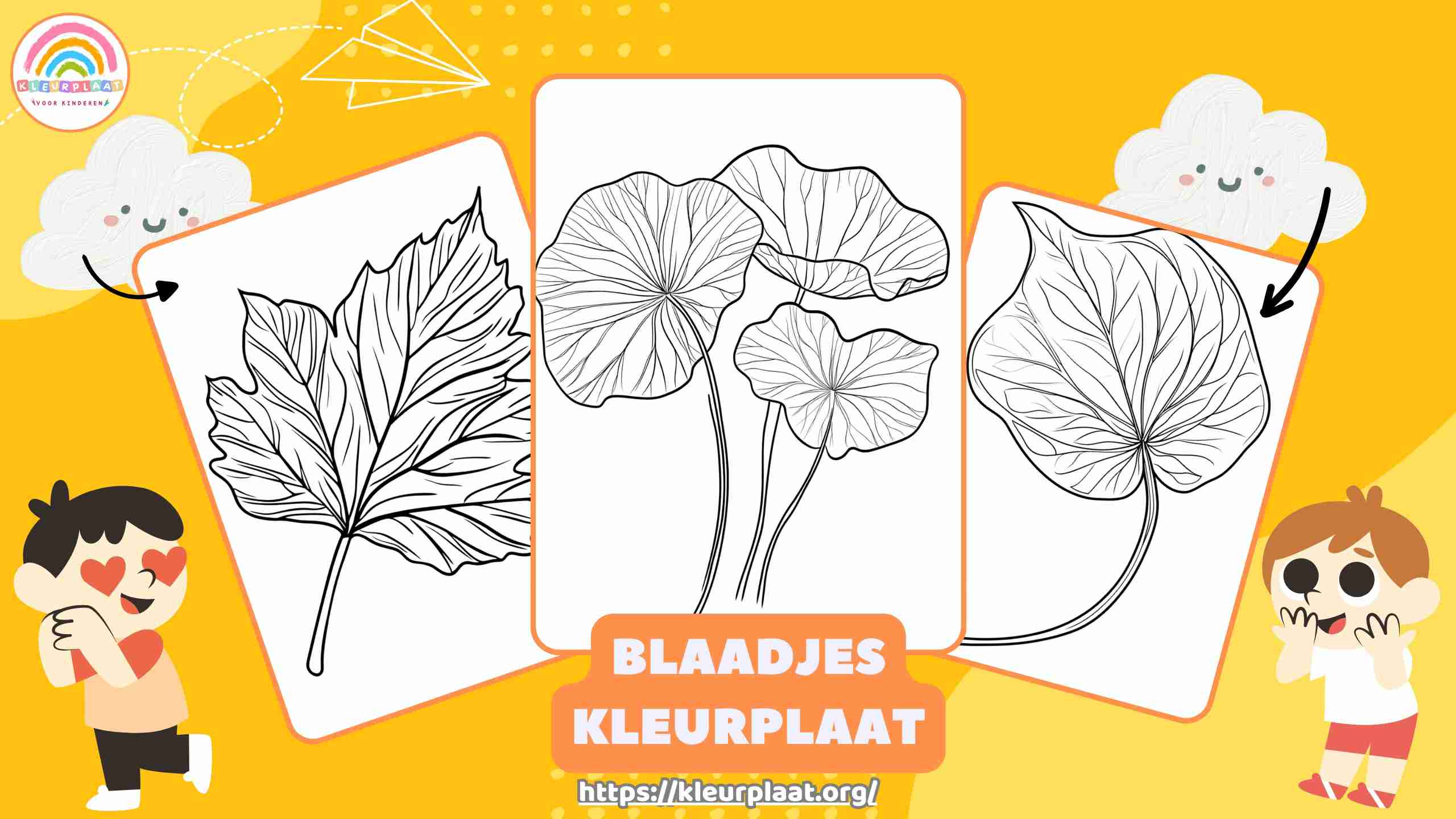 Blaadjes Kleurplaat Uitgelichte Afbeelding