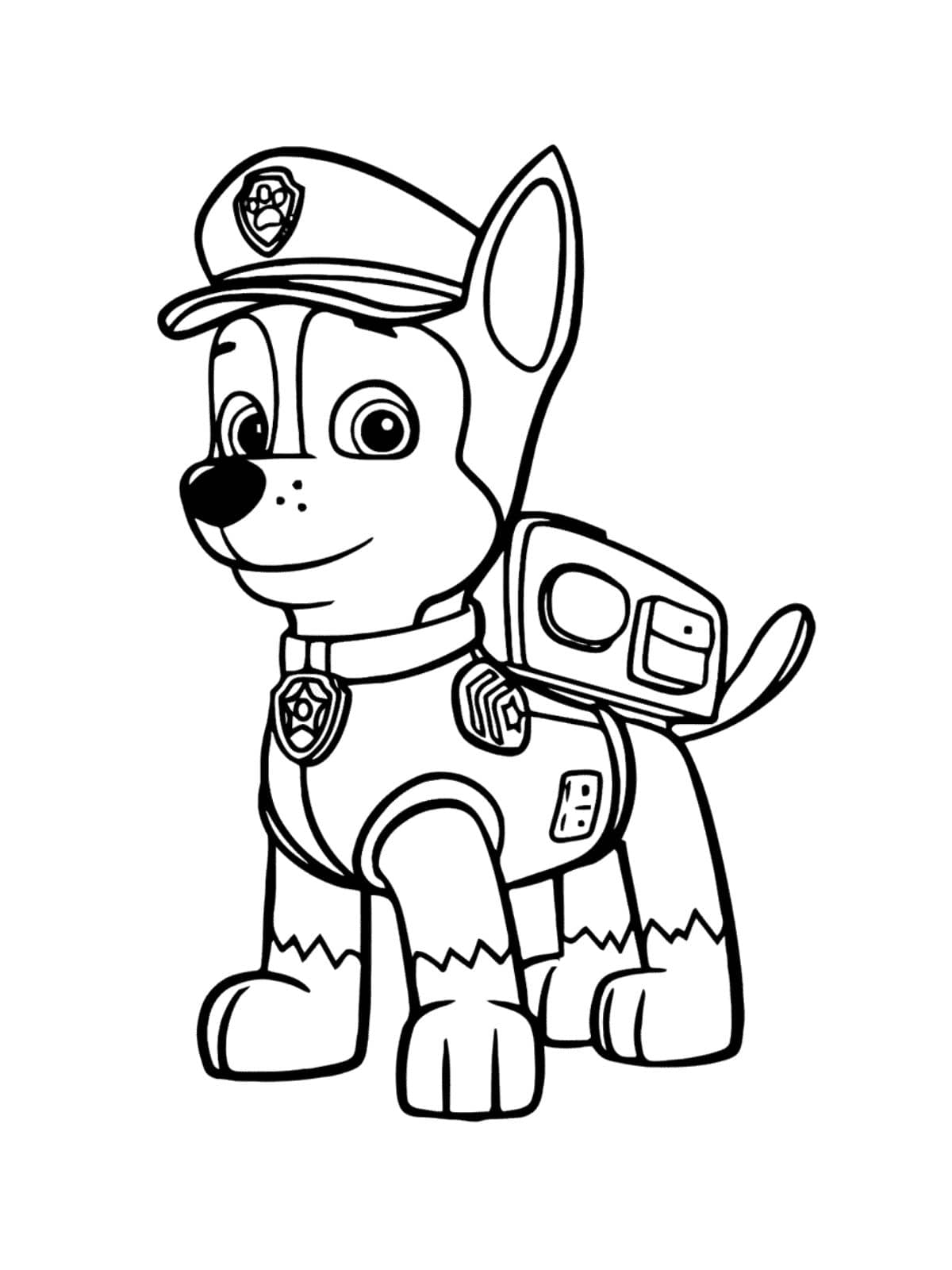 Chase De Duitse Herder Paw Patrol Kleurplaat