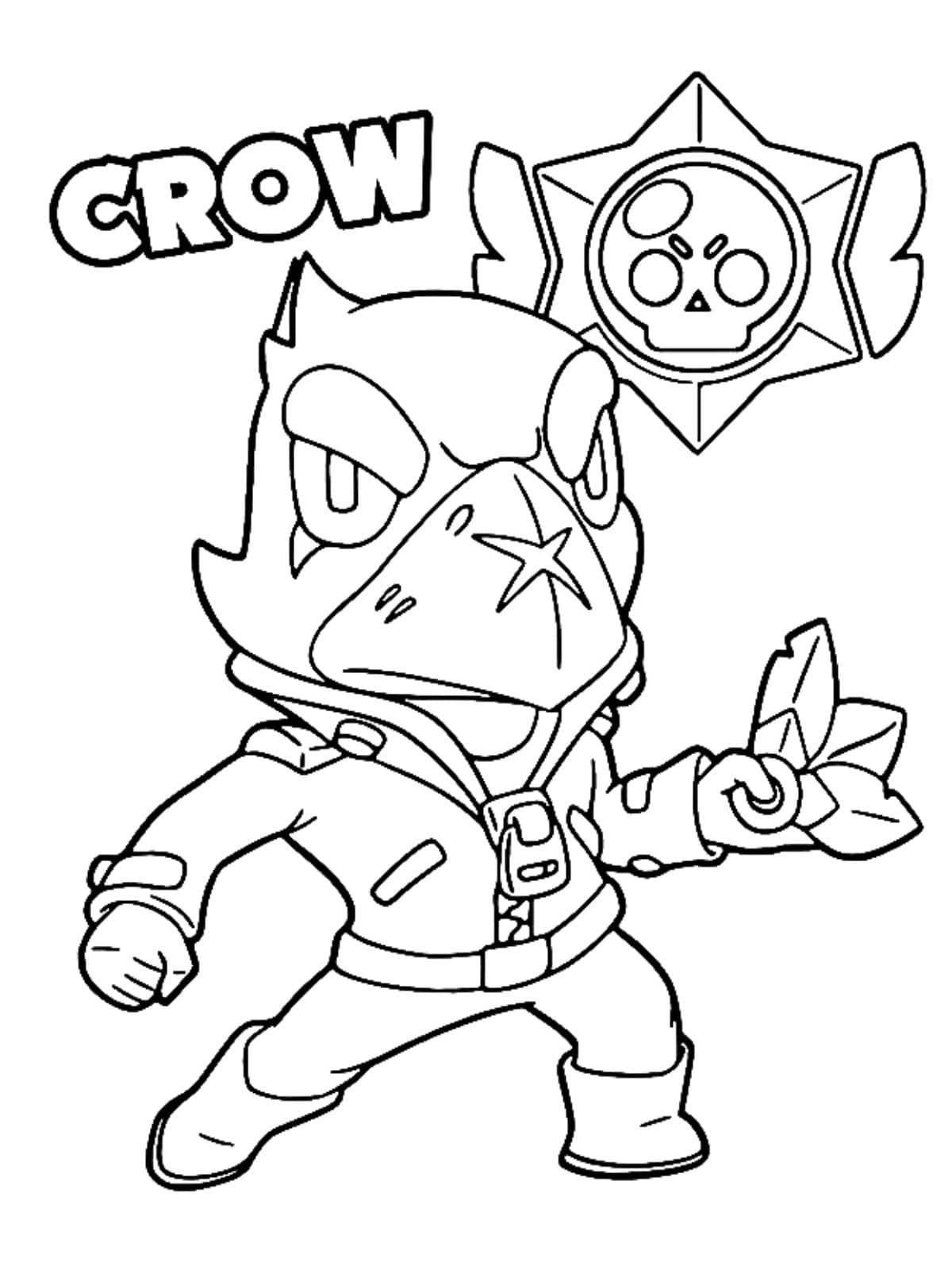 Crow Brawl Stars Kleurplaat