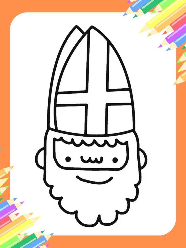 Kleurplaat Sinterklaas Banner Afbeelding