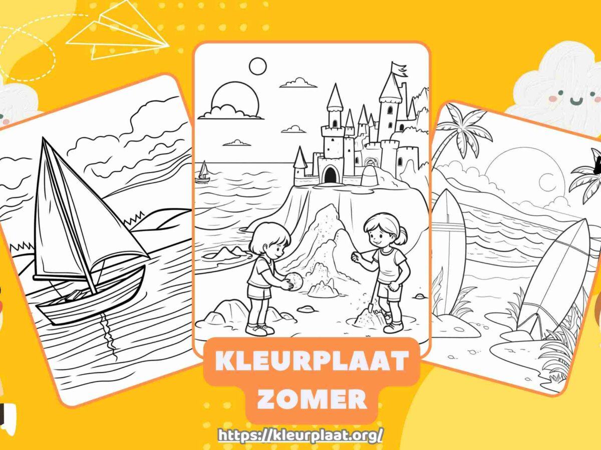 Strandparasol | Gratis Printbare Kleurplaten, image size:1200x900