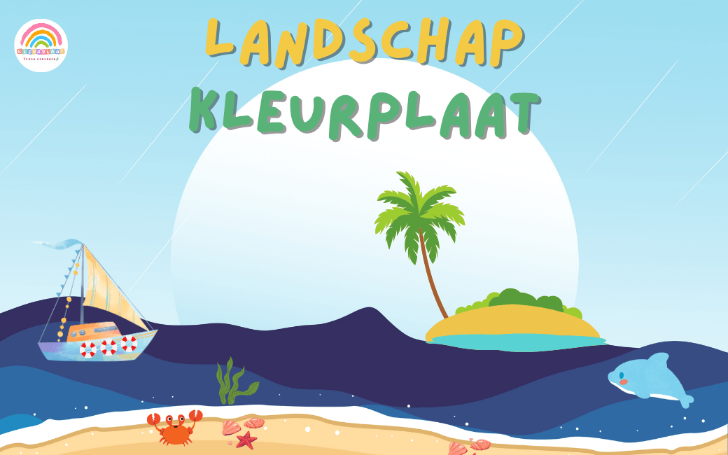 Landschap Kleurplaat Banner