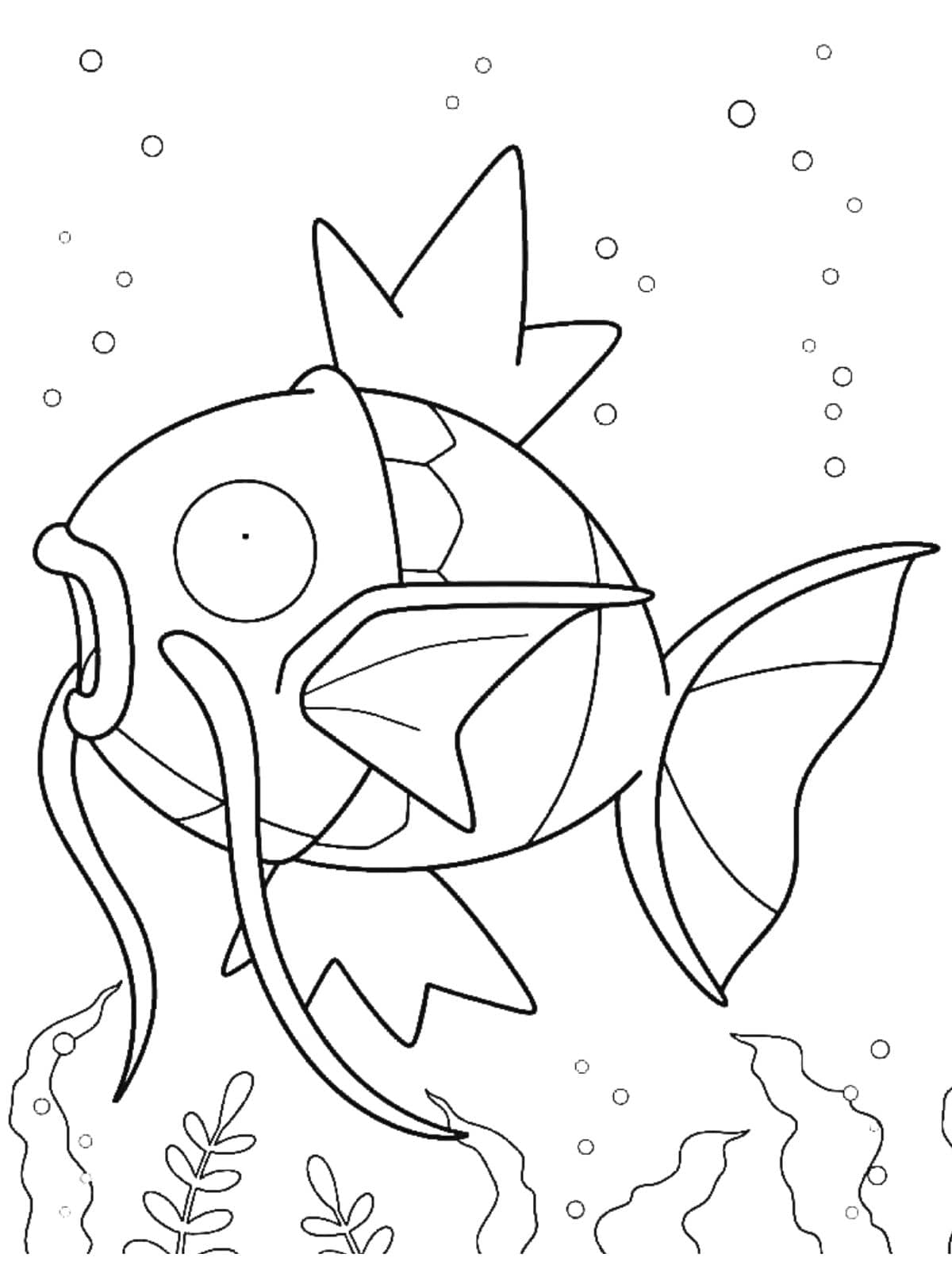 Magikarp In Het Water Kleurplaat