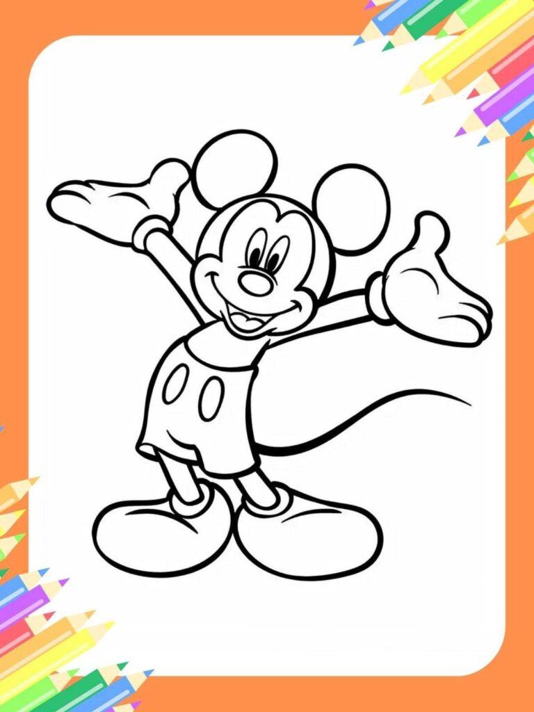 Mickey Mouse Kleurplaat Banner Afbeelding