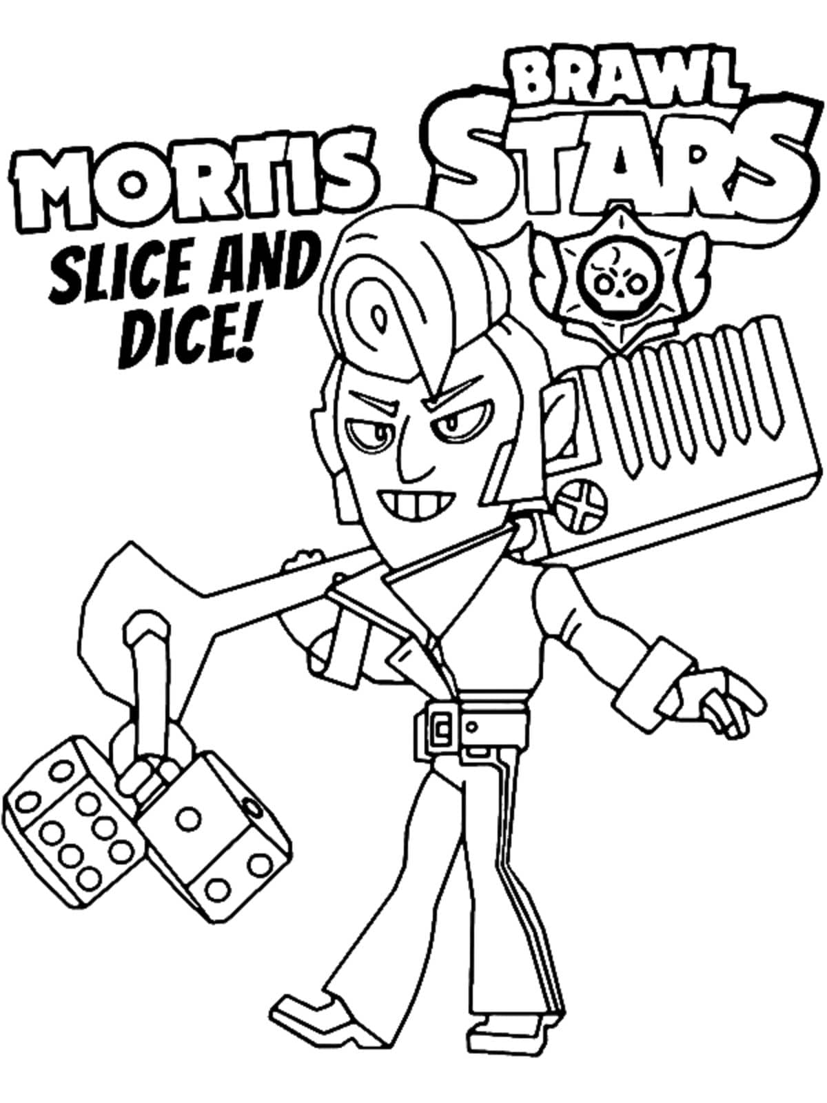 Mortis Brawl Stars Kleurplaat