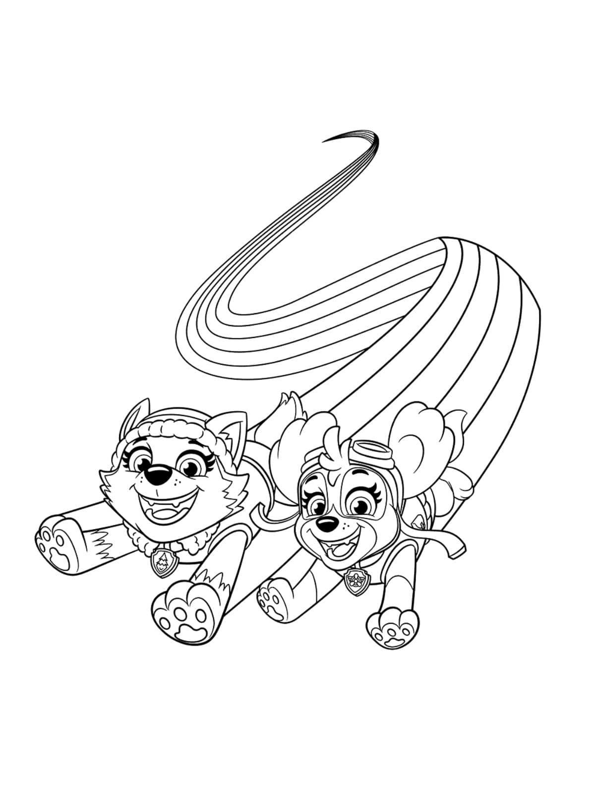 Regenboog Paw Patrol Kleurplaat