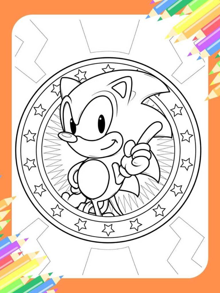 Sonic Kleurplaat Banner Afbeelding