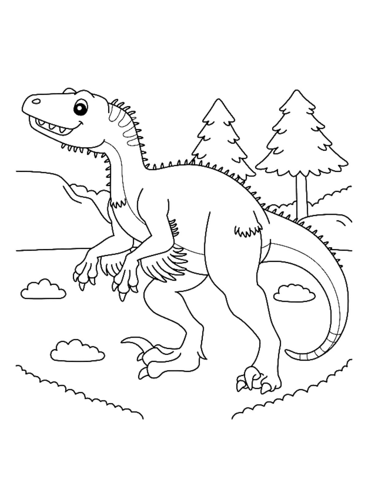 Utahraptor Dino Kleurplaat