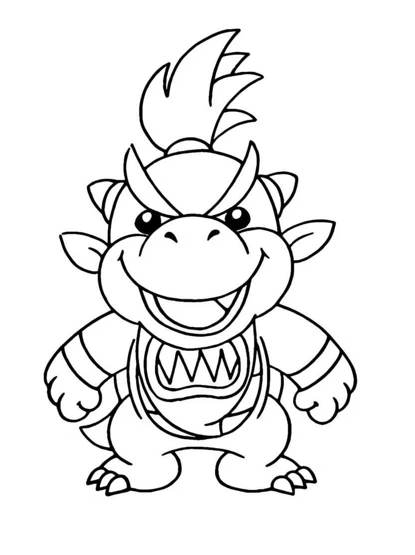 Baby Bowser Kleurplaat