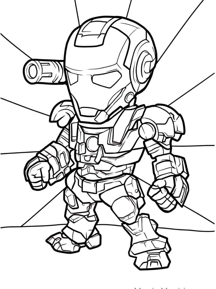 Baby Iron Man Kleurplaat Voor Kinderen