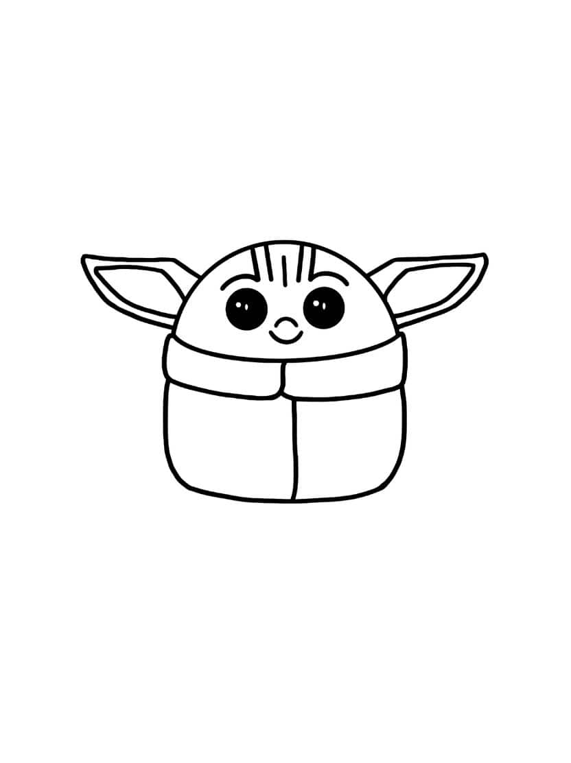 Baby Yoda Kleurplaten Schattig