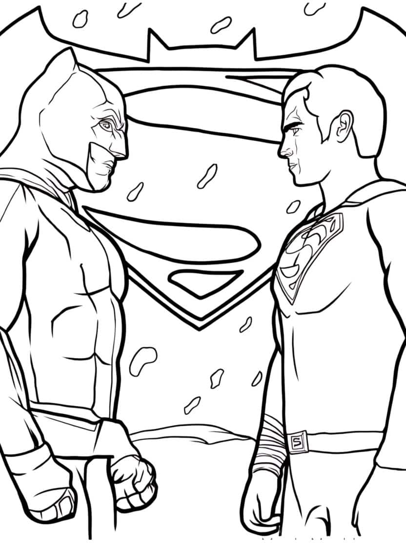 Batman Vs Superman Kleurplaat