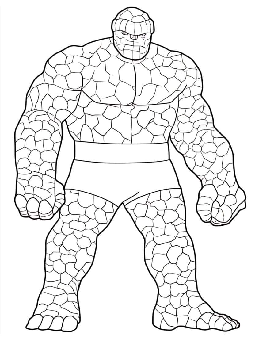 Ben Grimm The Thing Kleurplaat Voor Peuters