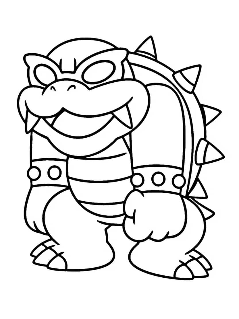 Bowser Met Masker Kleurplaten