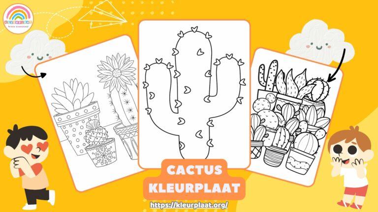 Cactus Kleurplaat