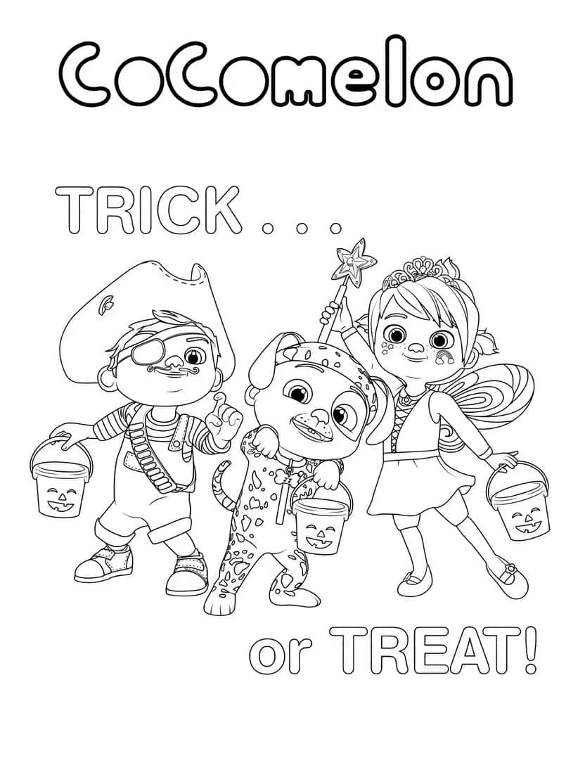 Cocomelon Kleurplaat Trick Or Treat