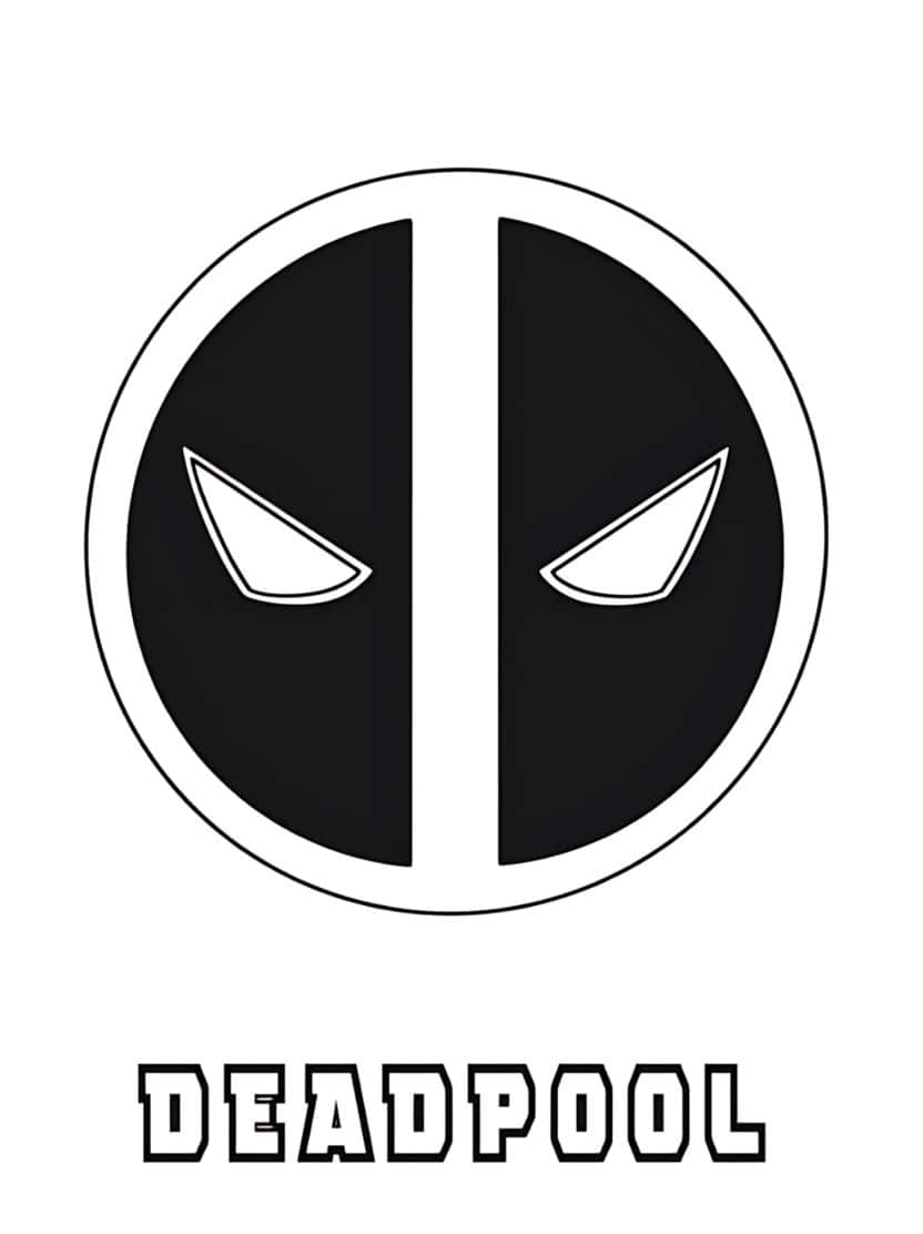 Deadpool Logo Kleurplaat