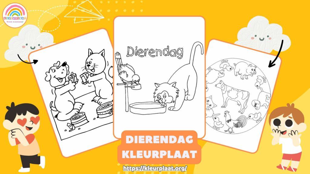 Dierendag Kleurplaat