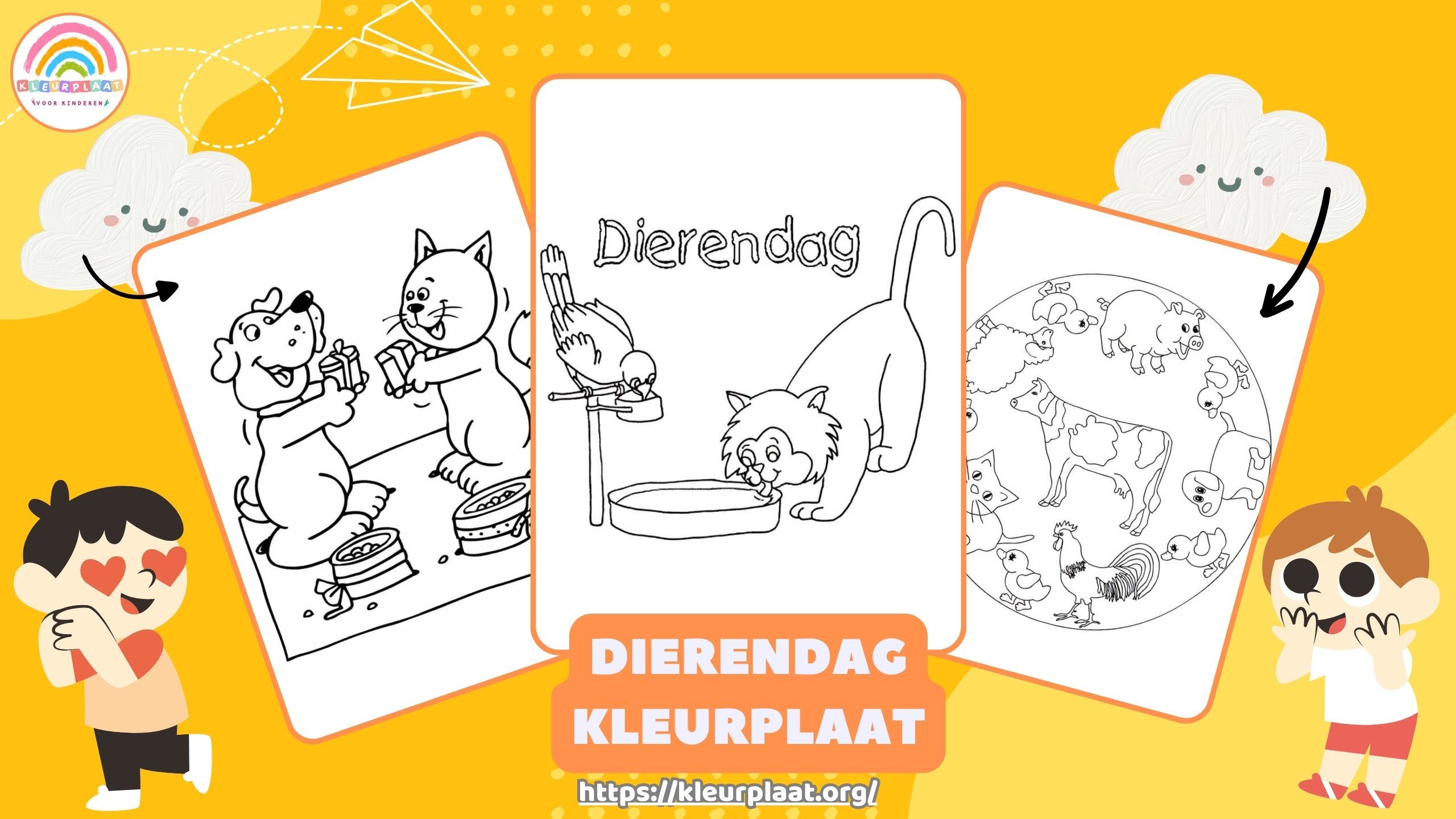 Dierendag Kleurplaat