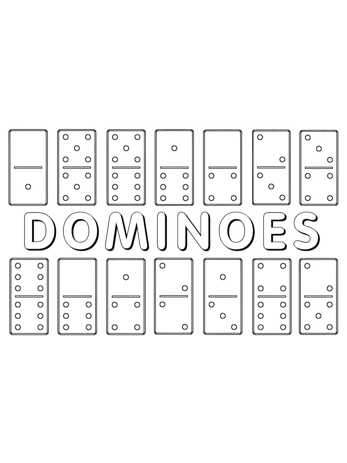 Dominoes Kleurplaat