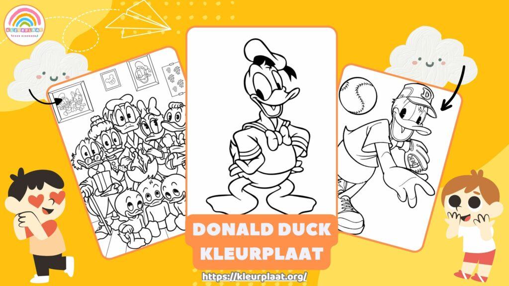 Donald Duck Kleurplaat