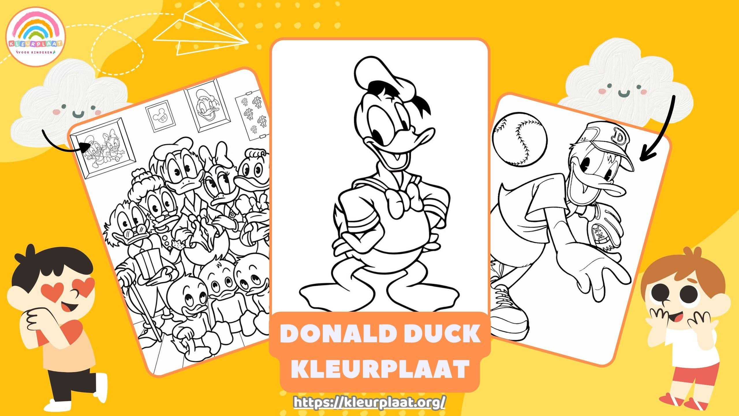 Donald Duck Kleurplaat