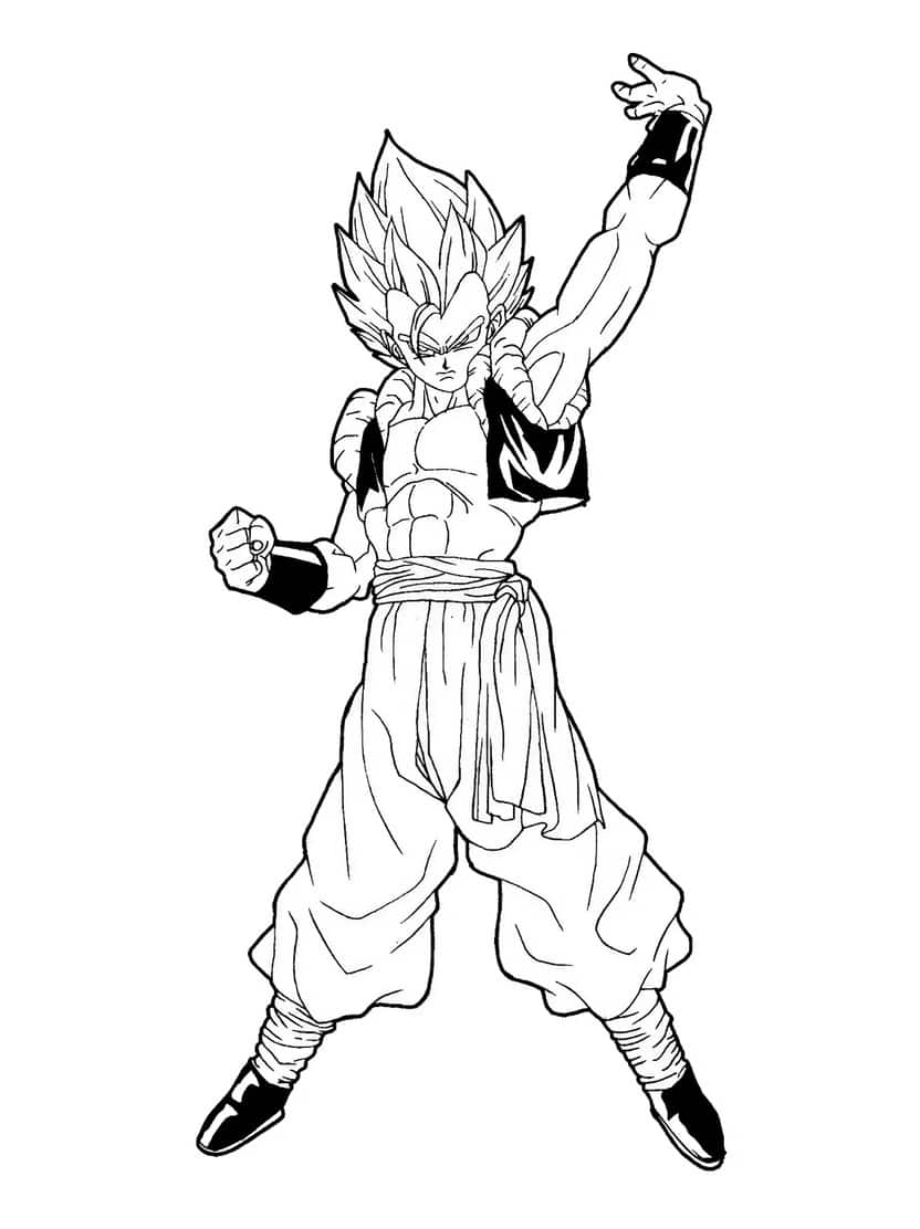 Dragon Ball Z Gogeta Kleurplaten