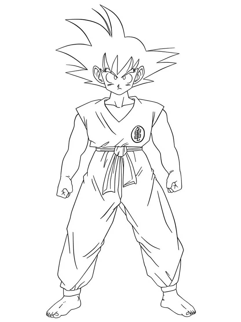 Dragon Ball Z Kleurplaten Goku Schattig