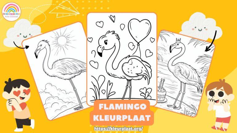 Flamingo Kleurplaat