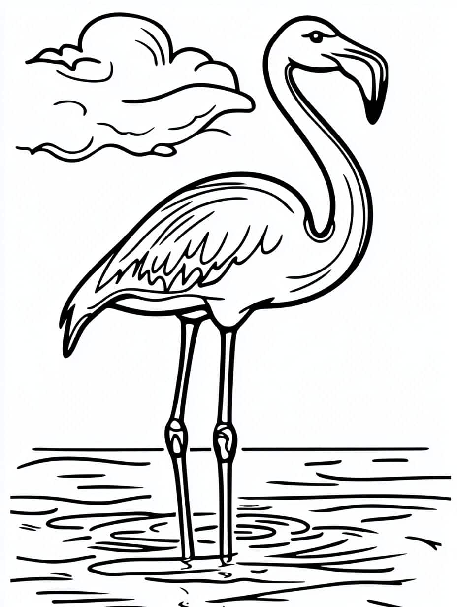 Flamingo Kleurplaten Vrij