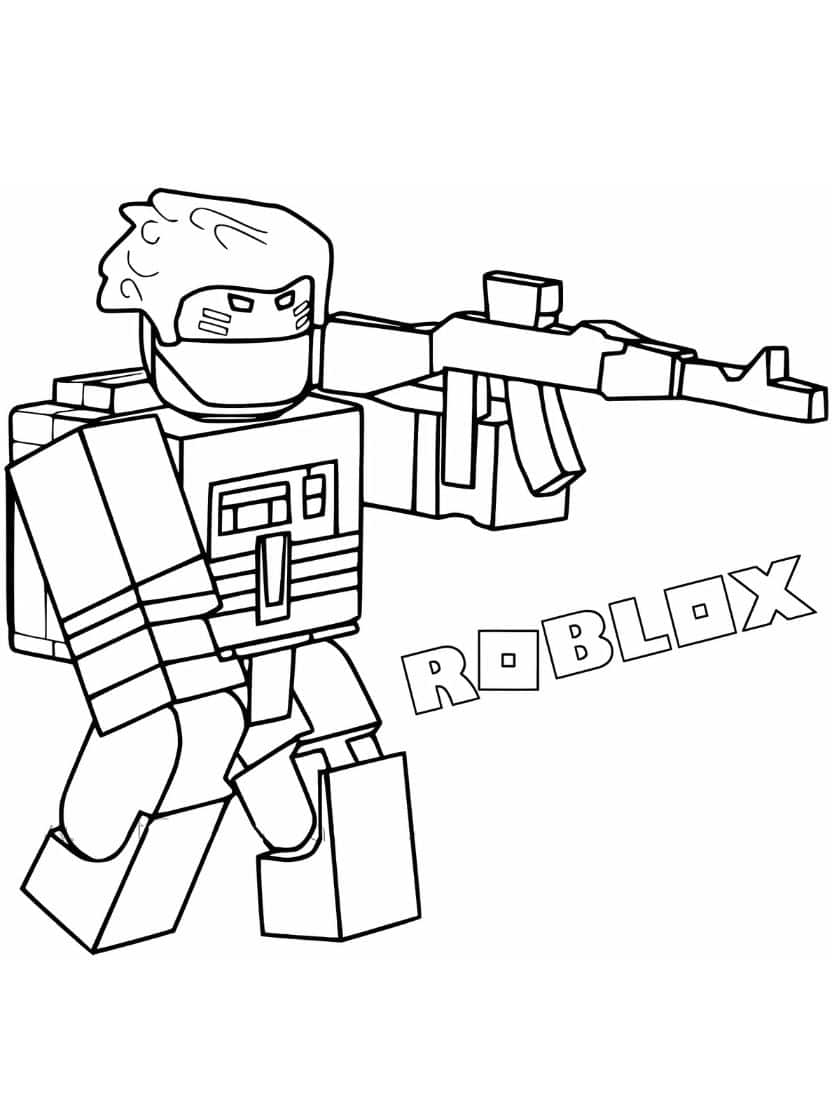 Gratis Roblox Kleurplaat