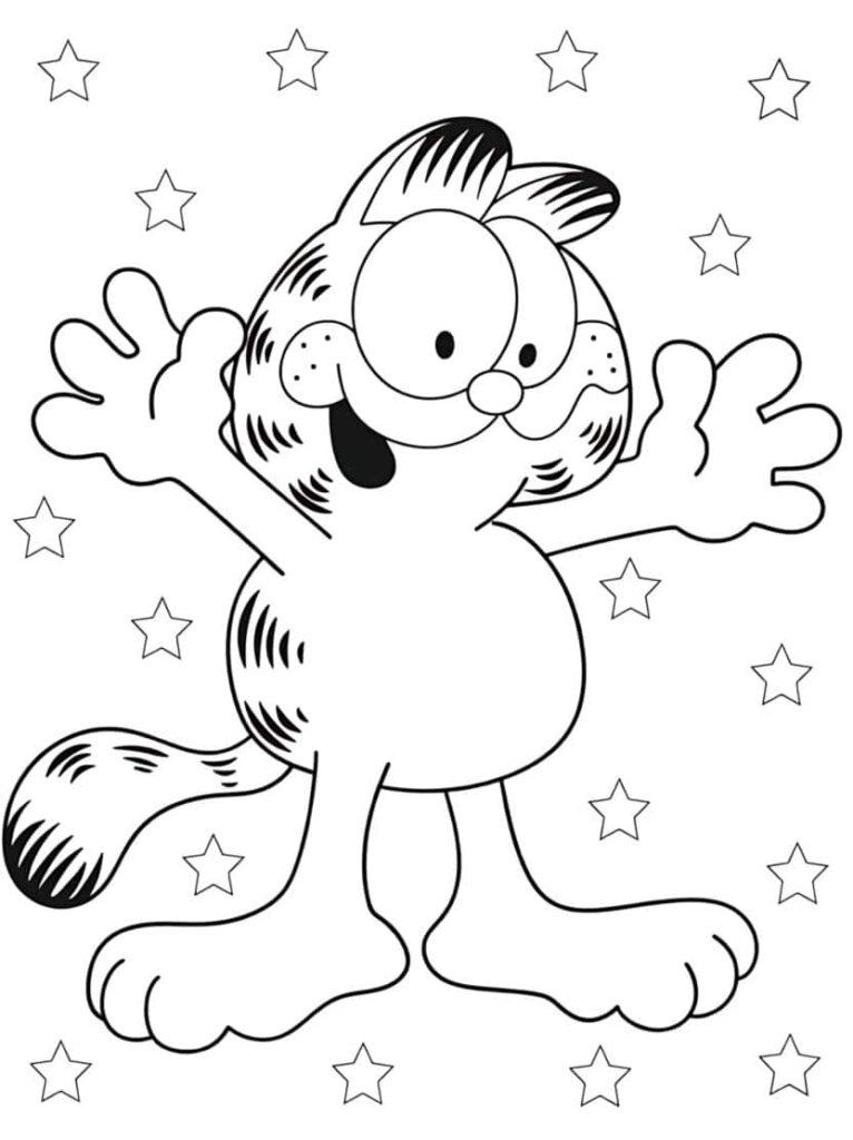 Kleurplaat Garfield (Gratis PDF Printen) - Kleurplaat.org