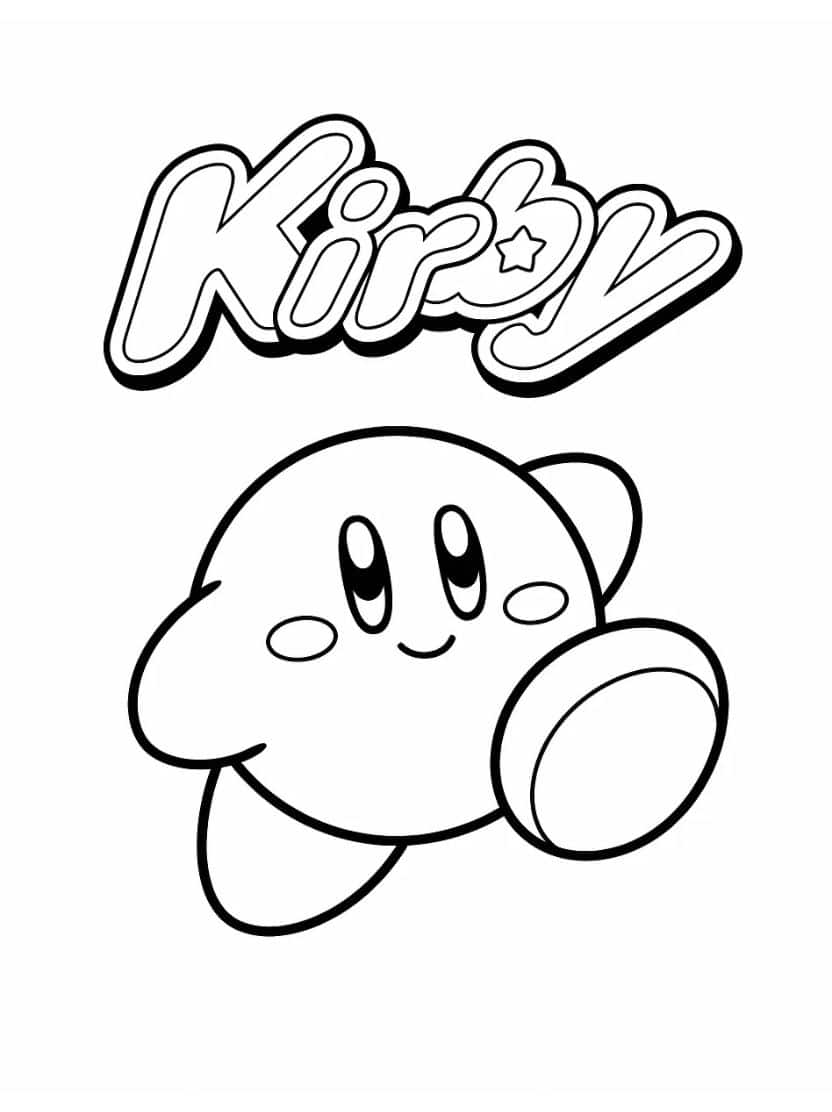 Kirby En Logo Kleurplaat