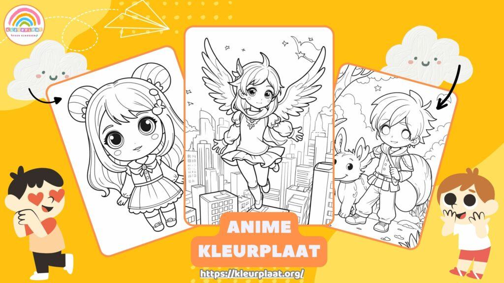 Kleurplaat Anime