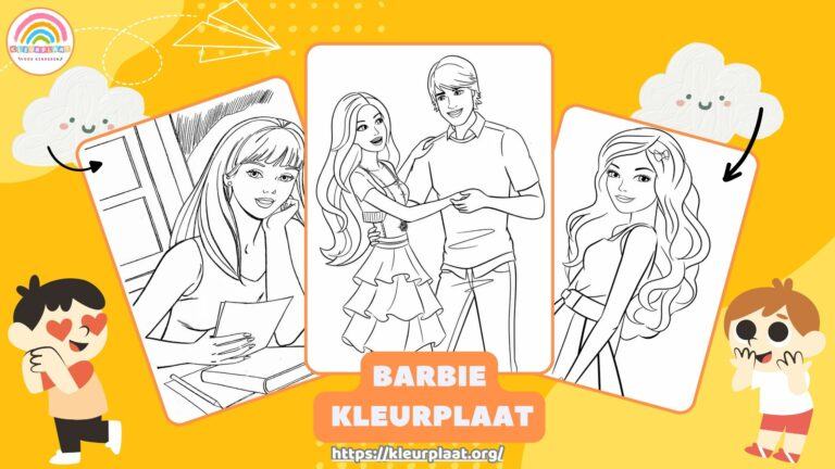 Kleurplaat Barbie