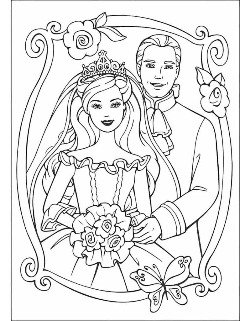 Endless creativity with cute coloring page barbie princess - Kleurplaat.org