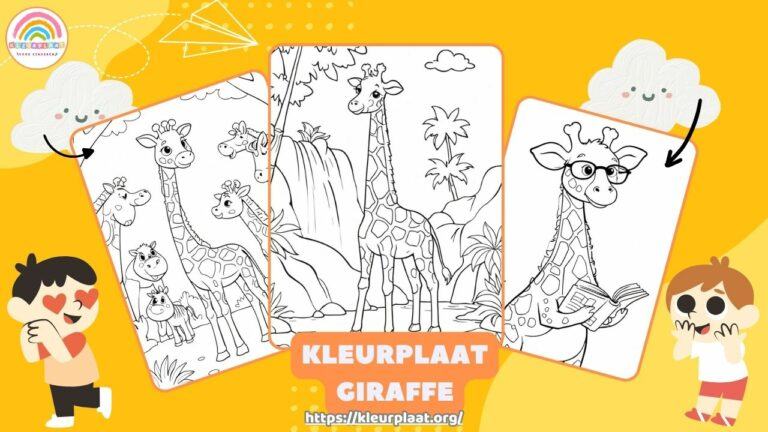 Kleurplaat Giraffe