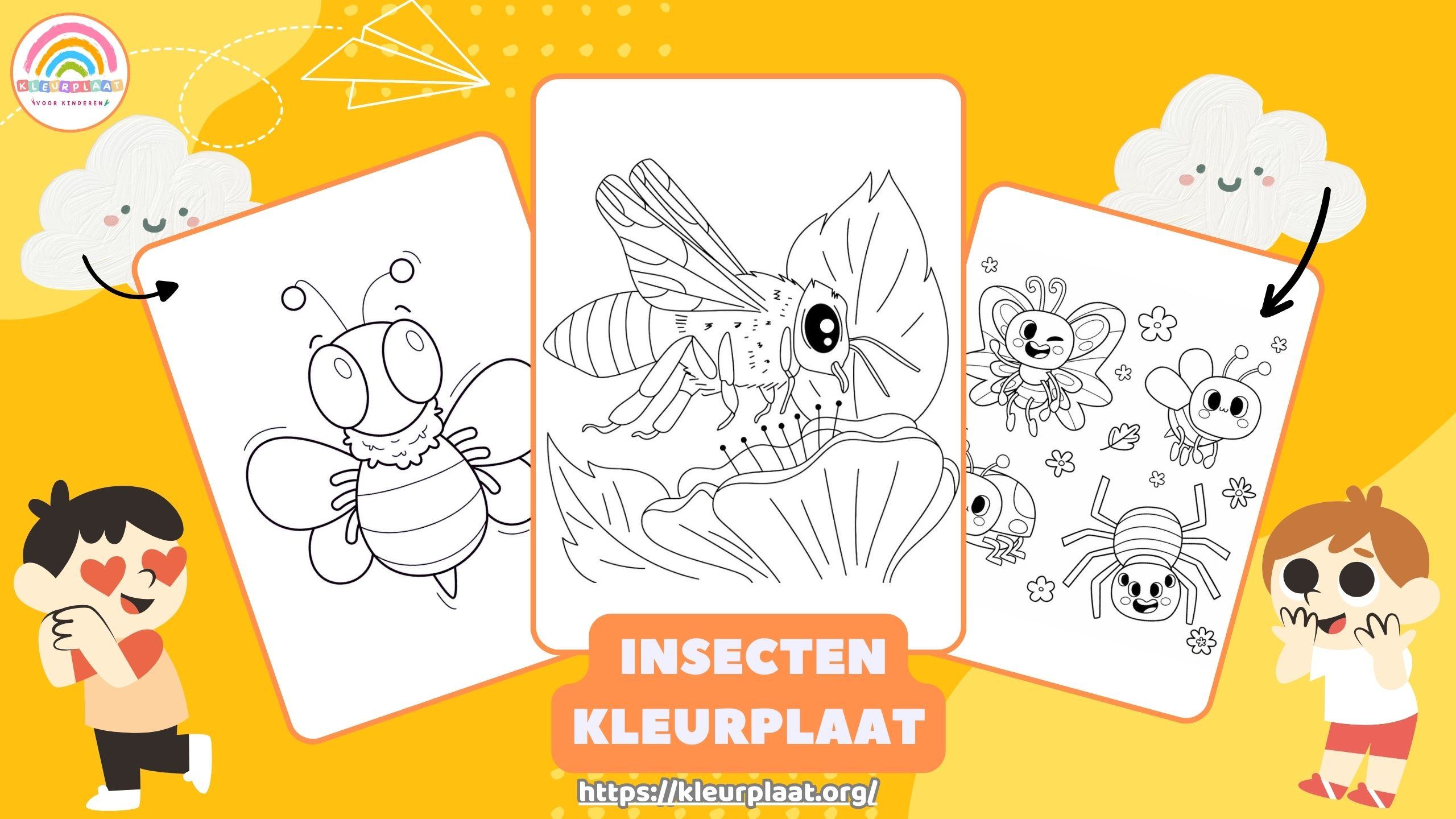 Kleurplaat Insecten