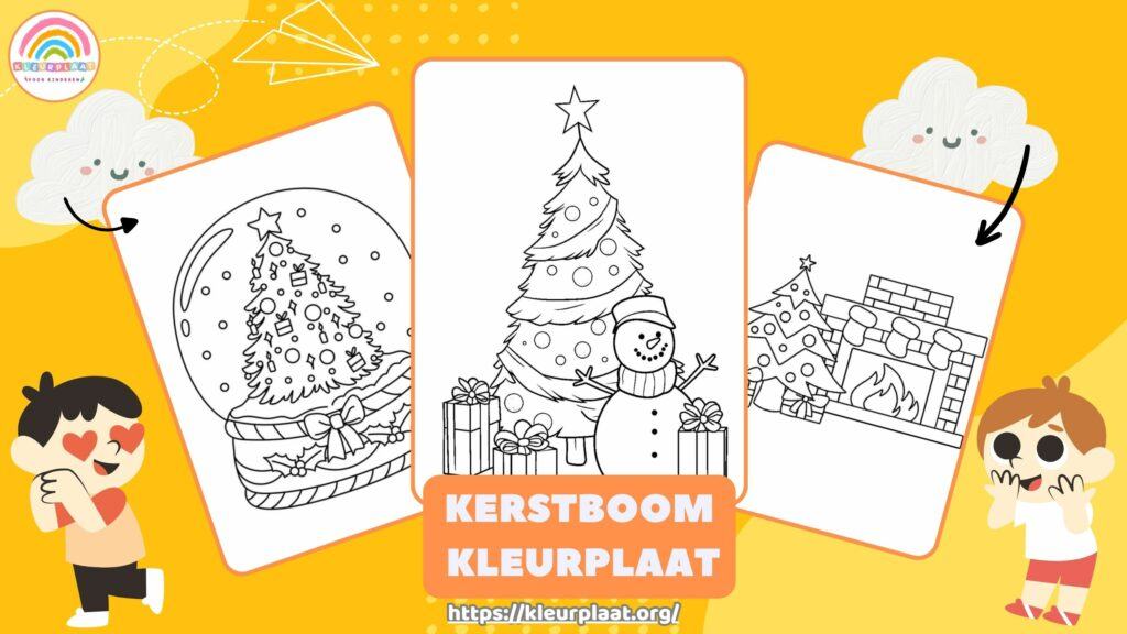 Kleurplaat Kerstboom