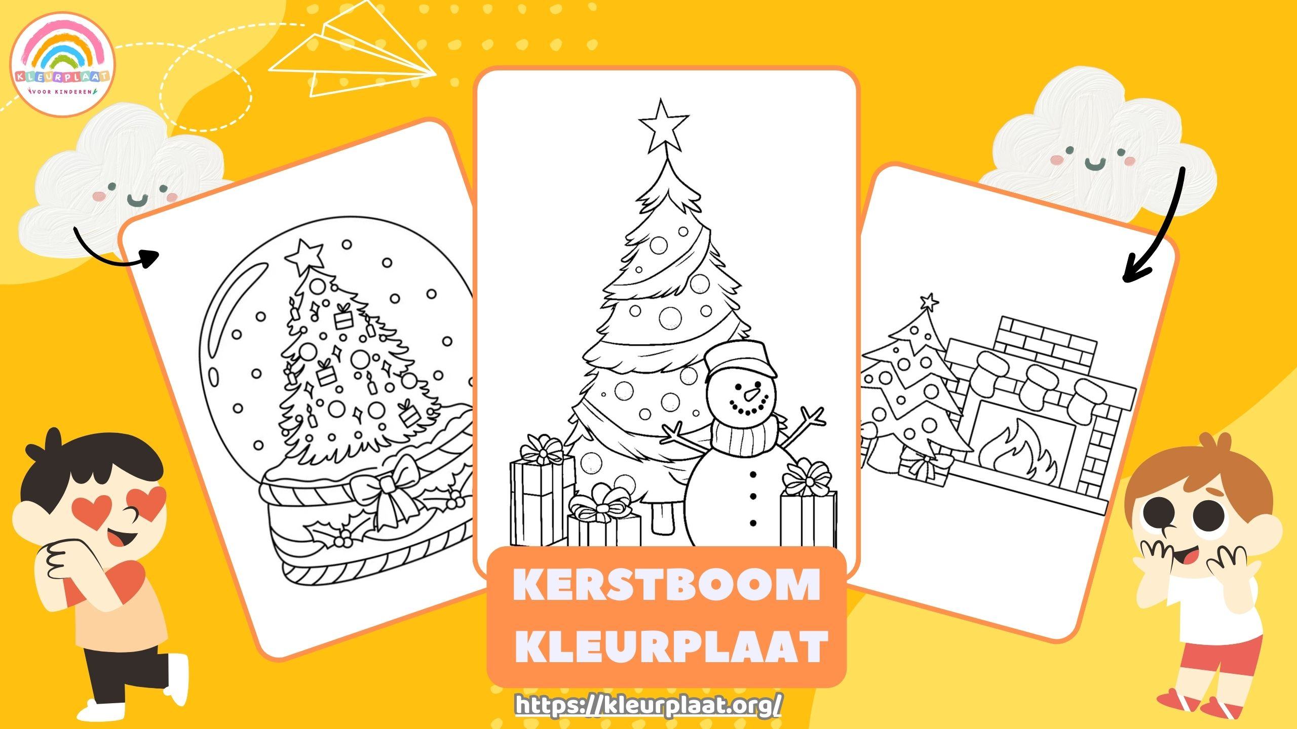 Kleurplaat Kerstboom