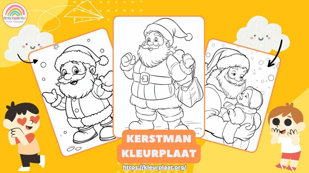 Kleurplaat Kerstman