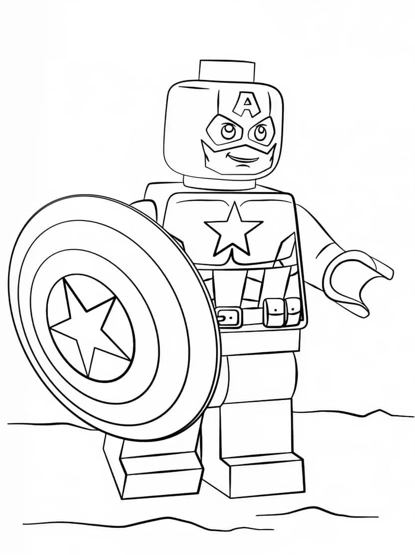 Kleurplaat Marvel Lego