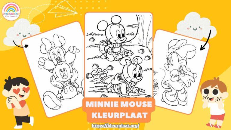 Kleurplaat Minnie Mouse