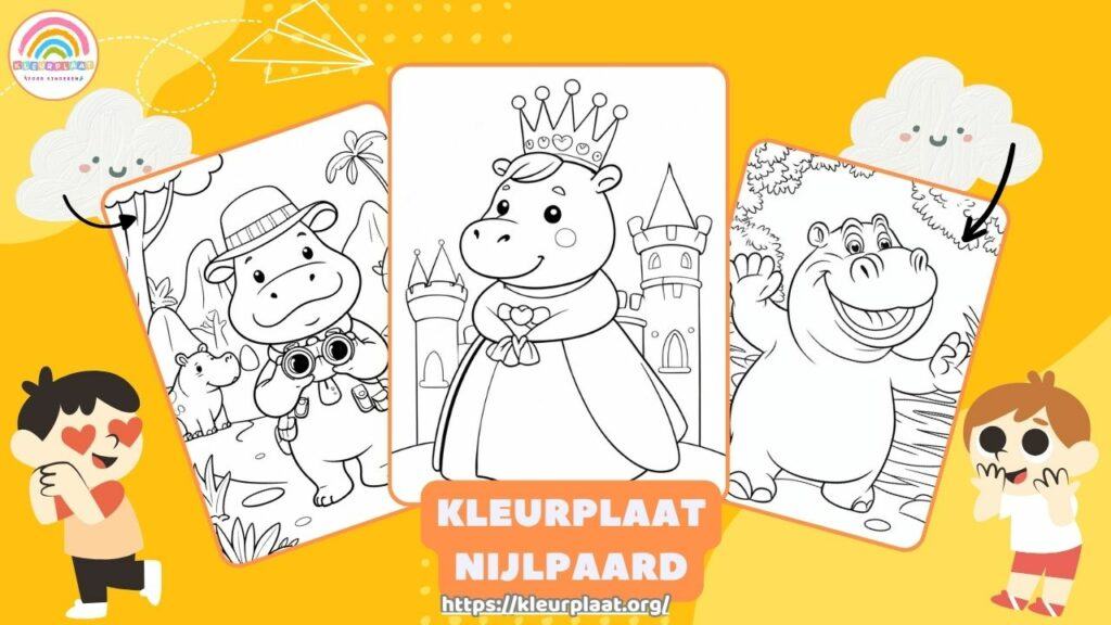 Kleurplaat Nijlpaard