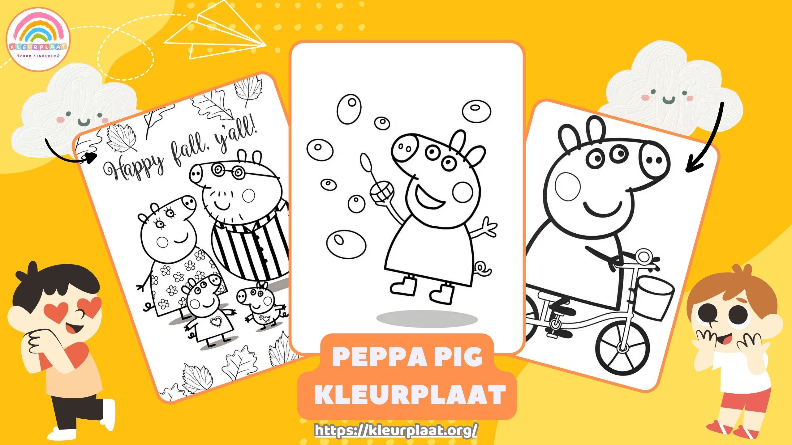 Kleurplaat Peppa Pig