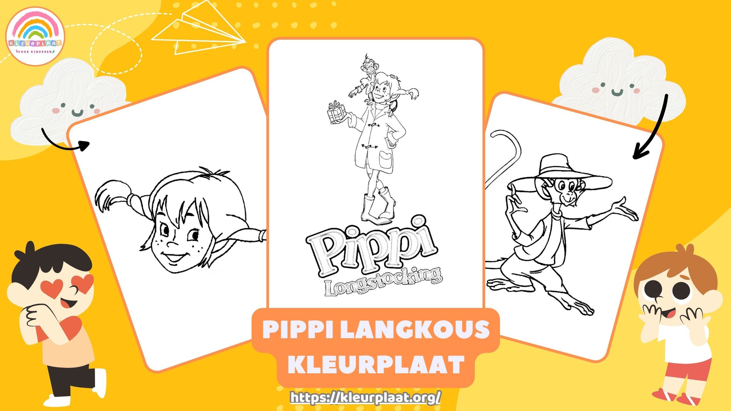 Kleurplaat Pippi Langkous