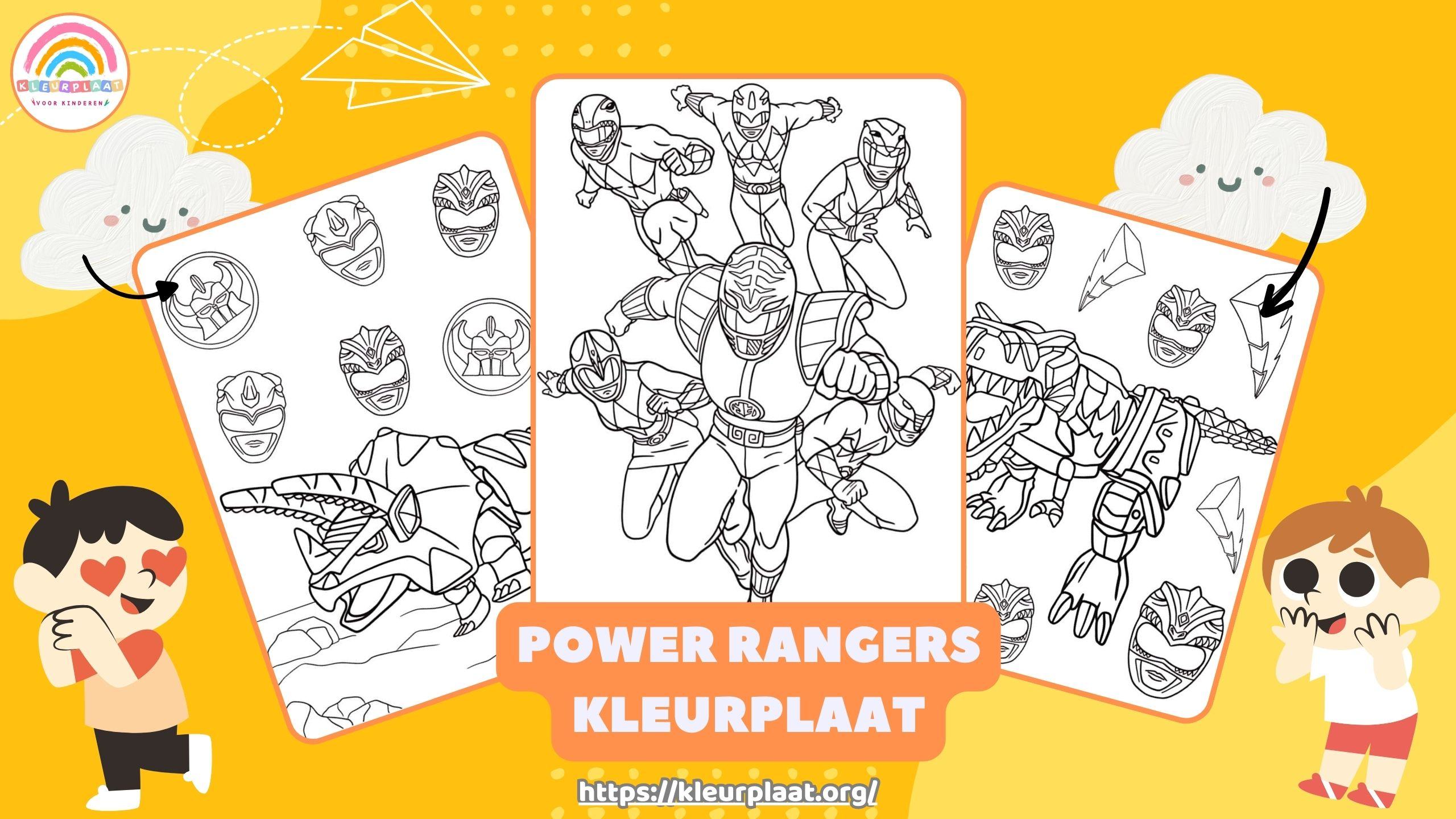 Kleurplaat Power Rangers